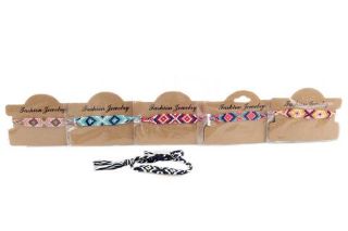 Obrázek z Náramek bavlna pletený, na kartě, 6dr 